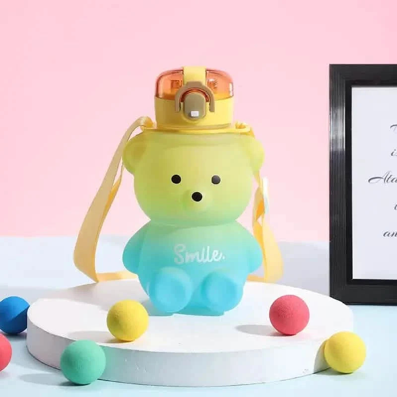 BPA-free Kawaii Bear Straw Water Bottle 4