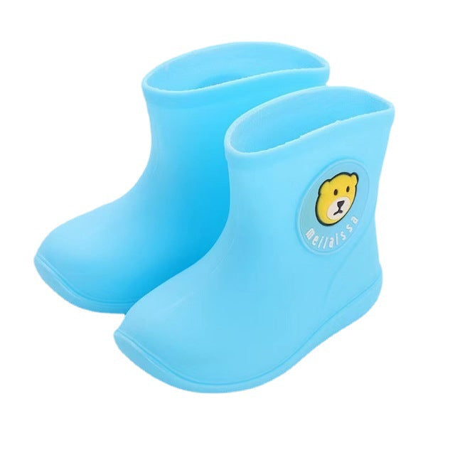 Non-slip Stylish Rubber Shoes Men's And Women's Children & Baby Baby Velvet Rain Boots 11
