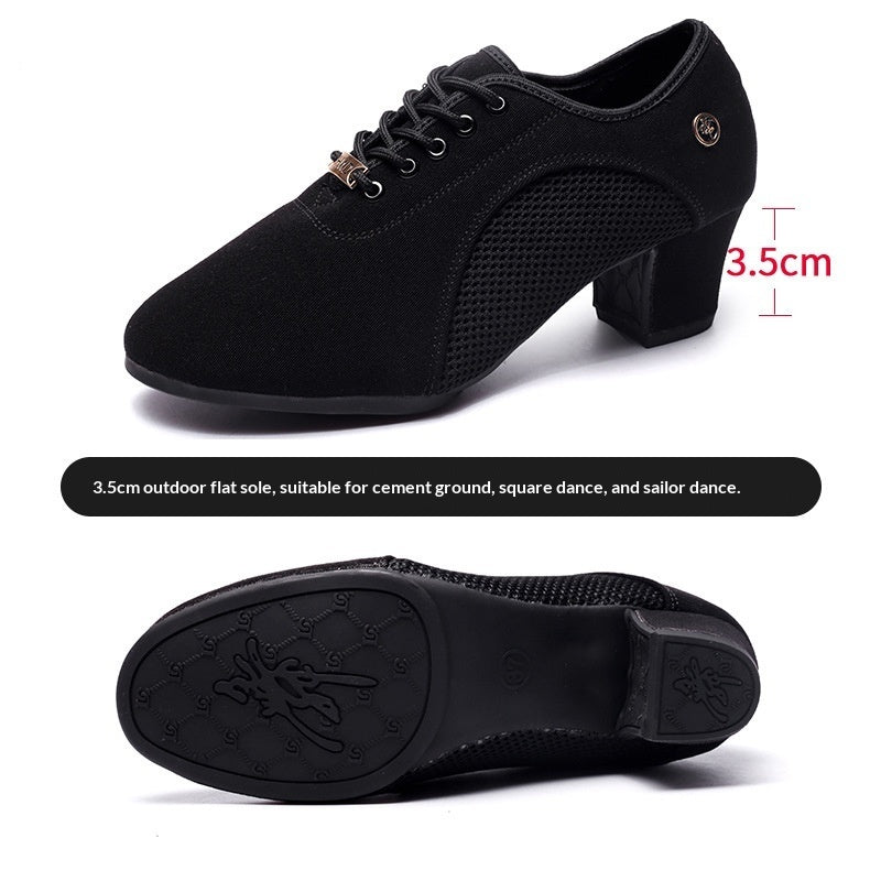 Mesh Oxford Cloth Professional Latin Dance Shoes For Summer 4