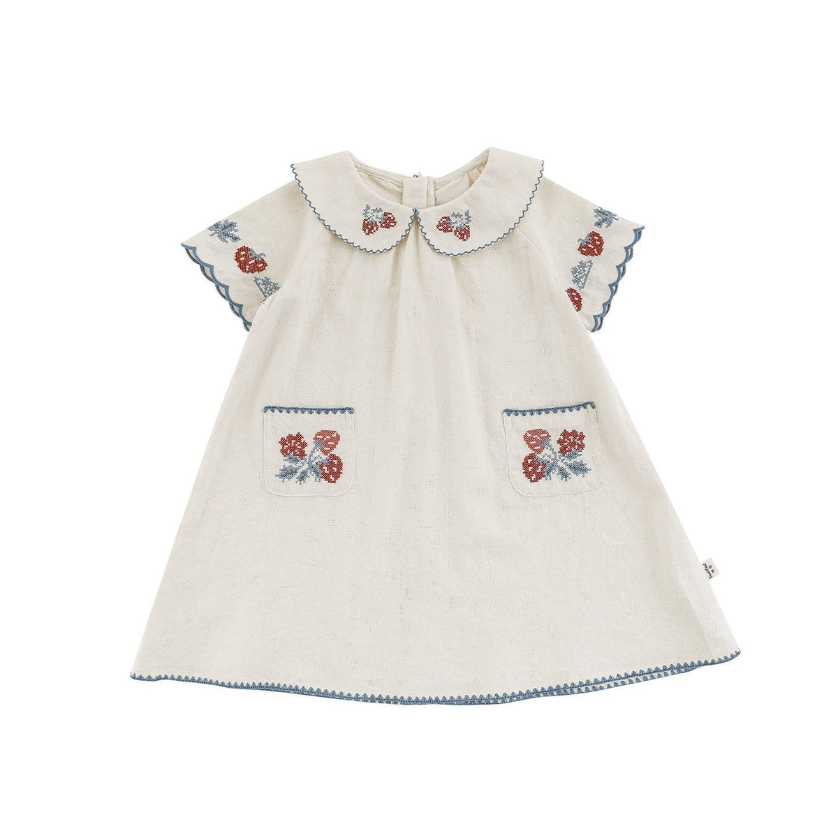 Girls' Strawberry Doll Shirt And Shorts Dress Set 7
