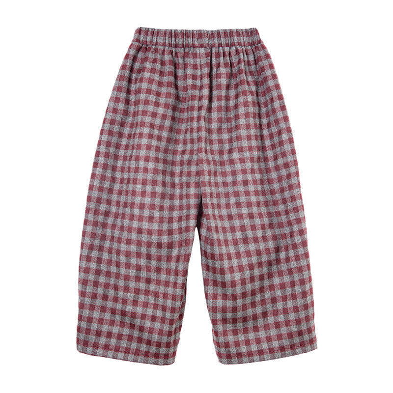 Plaid Fashion Simple Comfortable And Vintage Long Pants 5