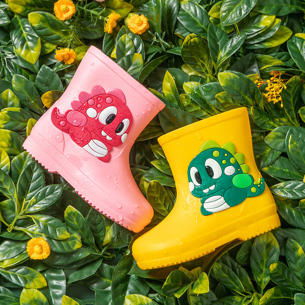 Children's Rain Boots Cartoon Waterproof Short Tube Rain Shoes 3