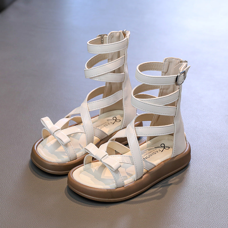 New Summer Fashionable All-Match Roman Shoes For Little Princesses And Girls 7