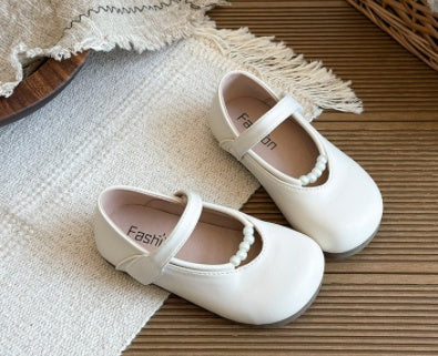 2026 Spring New Arrival, Fashion Girls' Flat Shoes, Korean Style Princess Soft Sole Round Toe Leather Shoes, Wholesale Kids Footwear 3