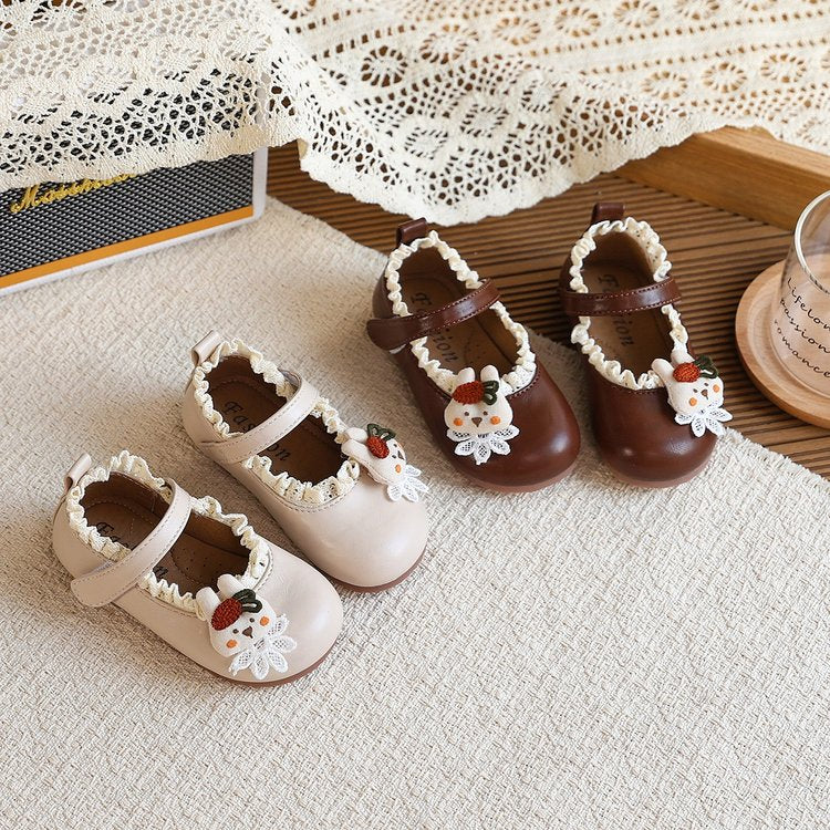 British Style Little Leather Shoes, Girls' Cartoon Princess Shoes, Fashionable Soft Soled Single Shoes 2