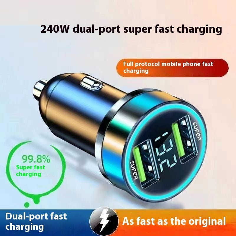 Qc30 Car Charger 66W Super Fast Charge Digital Display Car Charger 2