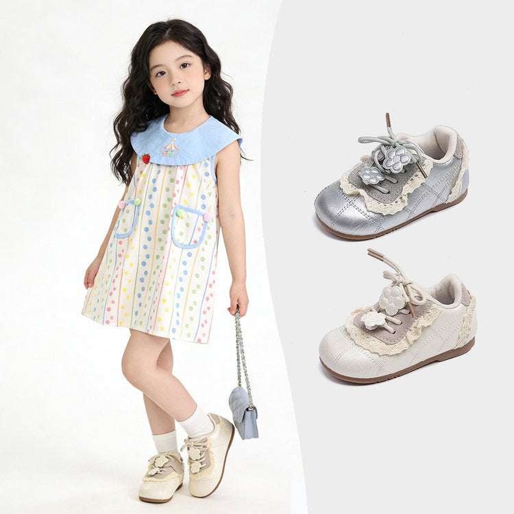 Girl Princess Sports Shoes, Genuine Leather, Cute Casual Shoes For Baby Girls To Learn How To Walk 2