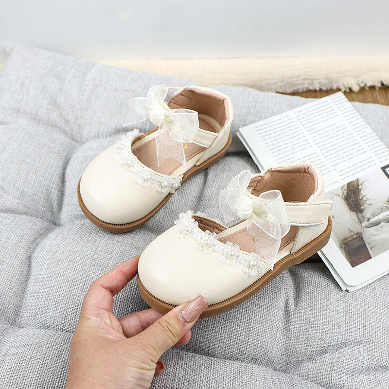 Leather Shoes, Bow Tie, Western Style, Baby Girl Princess Shoes, Fashionable Soft Soled Shoes For Little Girls 5