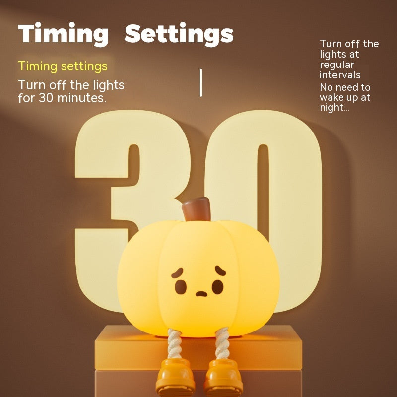 Home Decor Halloween Pumpkin Night Light Cute Soft Silicone Lamp Touch  Dimmable Rechargeable Bedside Decor Light Kids Gifts Halloween Decorations 10