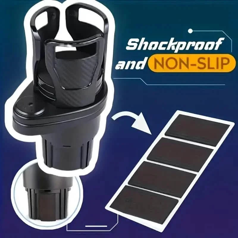 Car Adapter Adjustable Multifunctional Dual Cup Holder With Phone Holder Aromatherapy Organizer 3