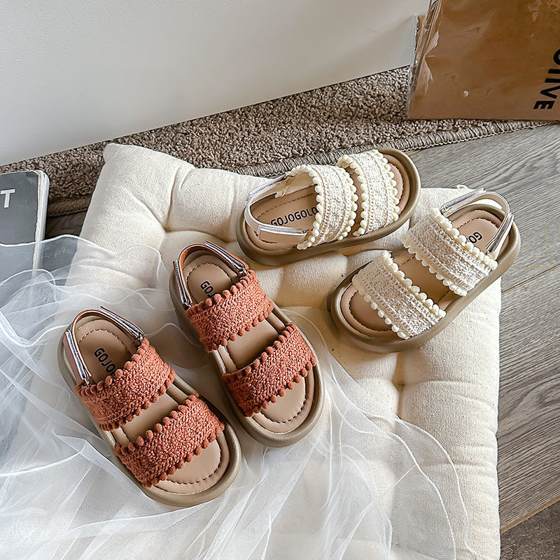 Girls Ethnic-Style Casual Retro Sandals With Soft Soles 1