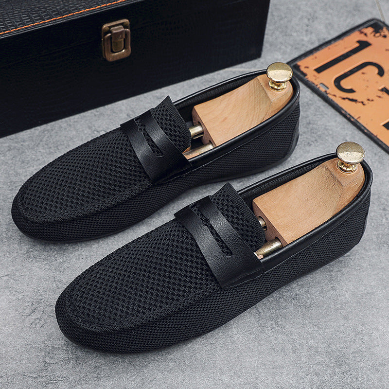Mens Summer Flyknit Mesh Breathable Slip-On Casual Shoes 3