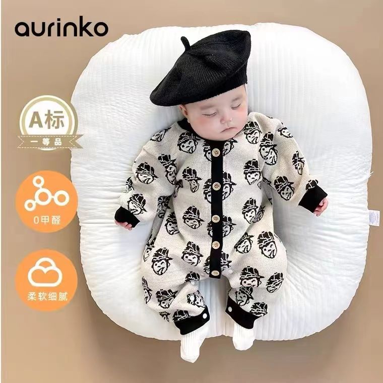 Baby Spring And Autumn Onesie Newborn Long-sleeve Romper 9