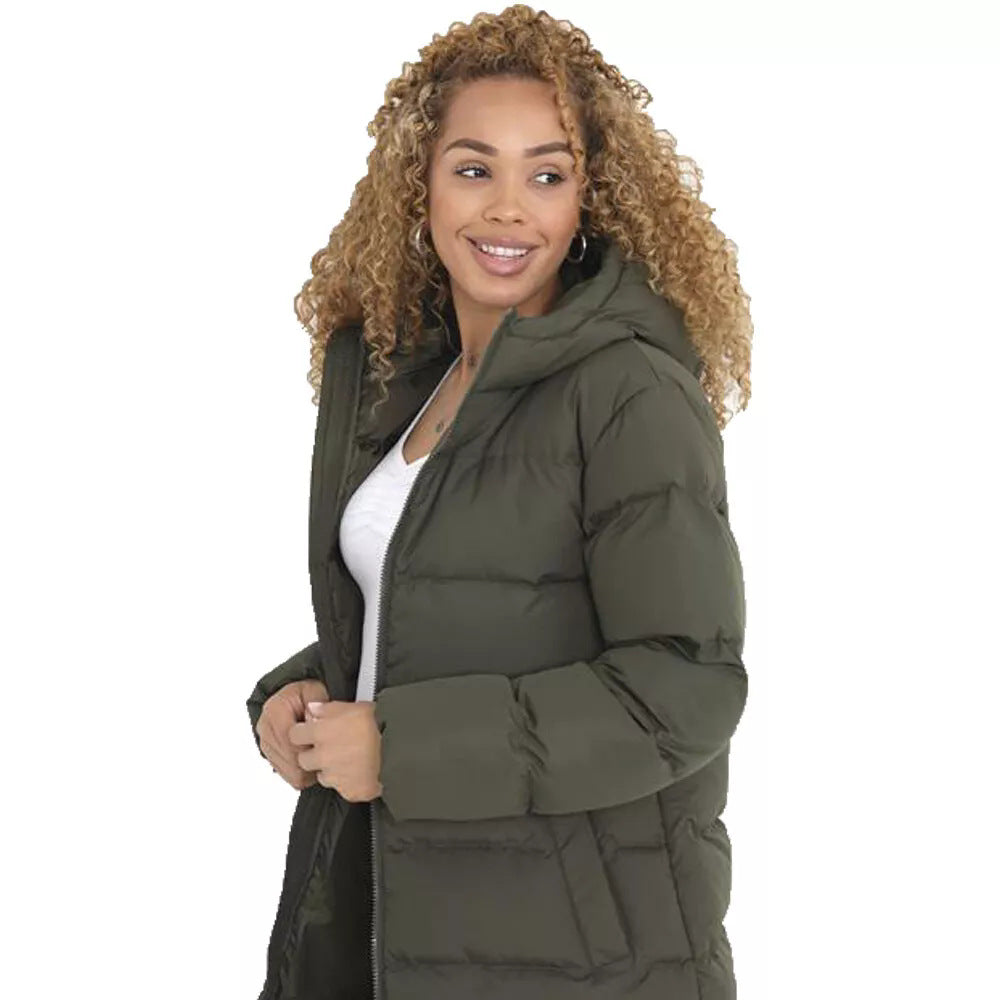Thick Hooded Thigh Long Winter Warm-keeping Cotton Clothing Women 7