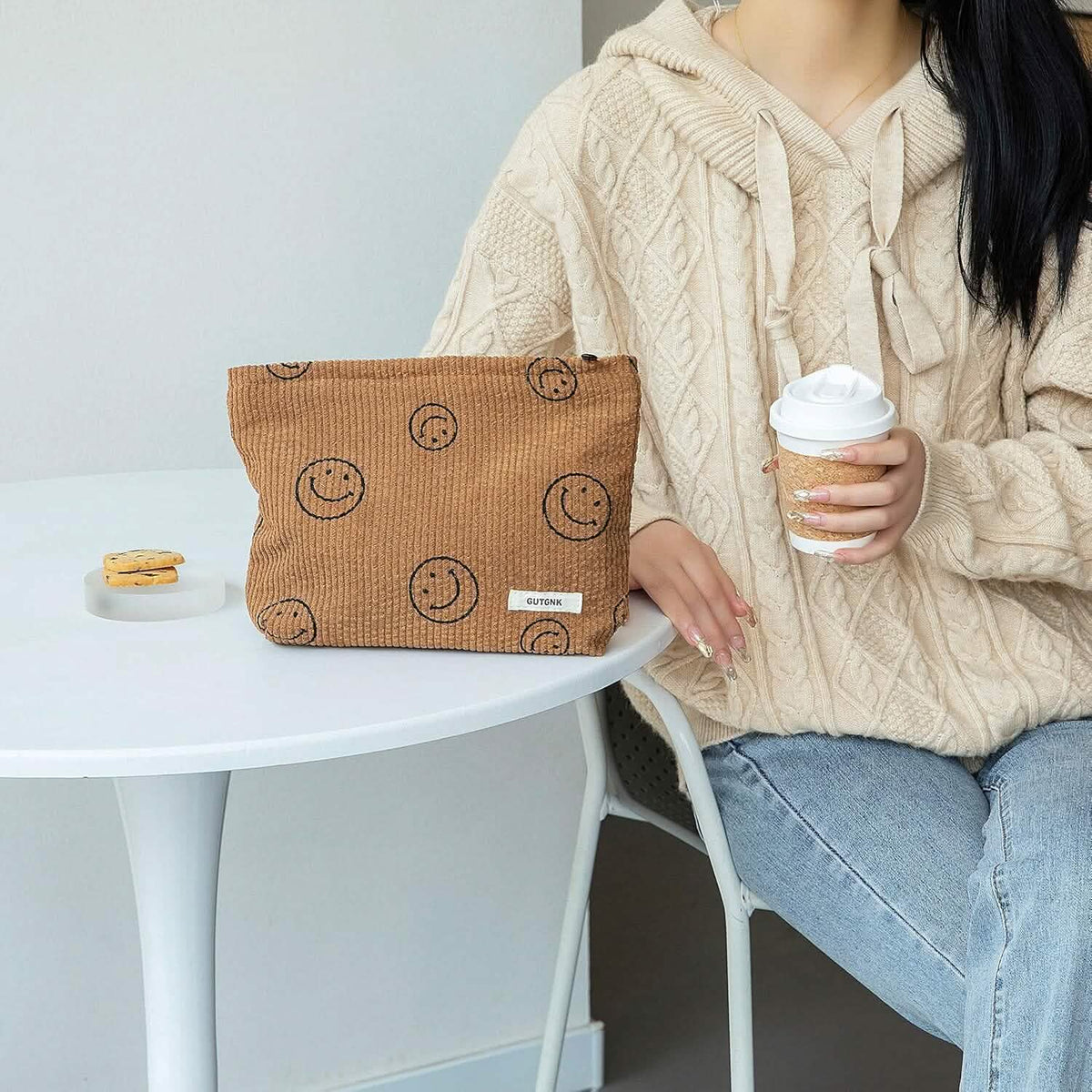 Chic Corduroy Travel Pouch for Women 8