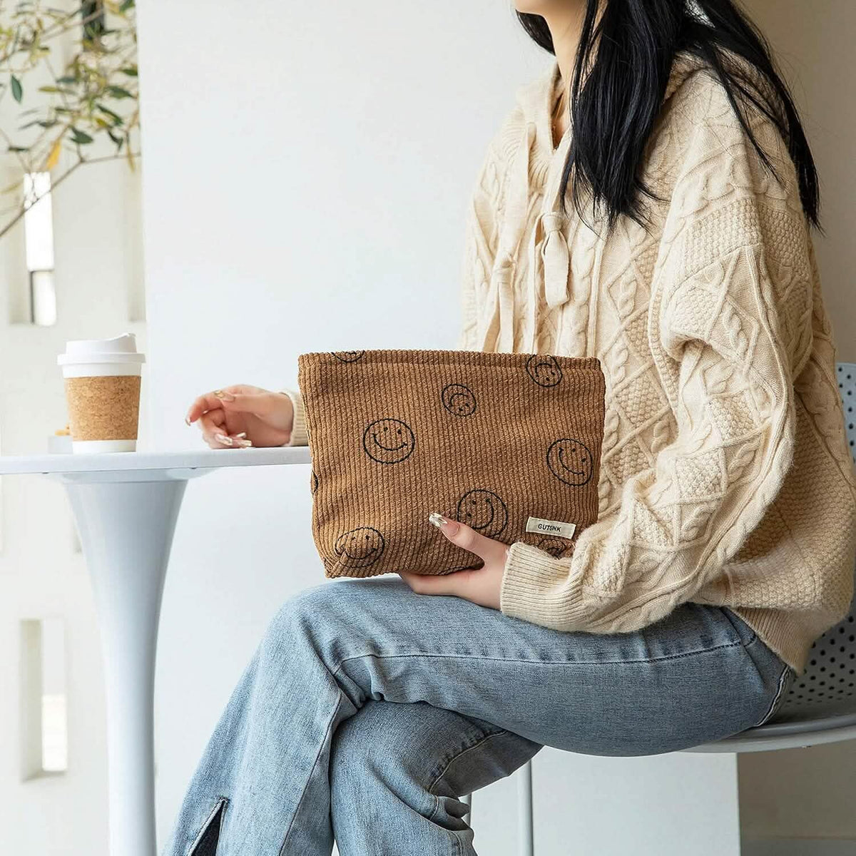 Chic Corduroy Travel Pouch for Women 9