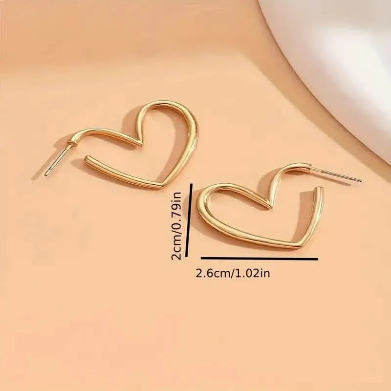 Chic Heart-Shaped Stud Earrings for Women 4