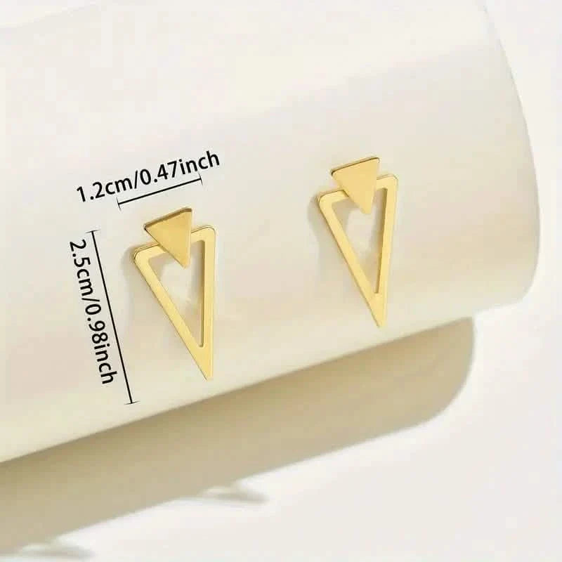 Chic Minimalist Triangle Design Earrings 6