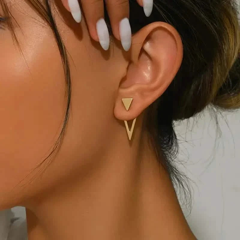 Chic Minimalist Triangle Design Earrings 3