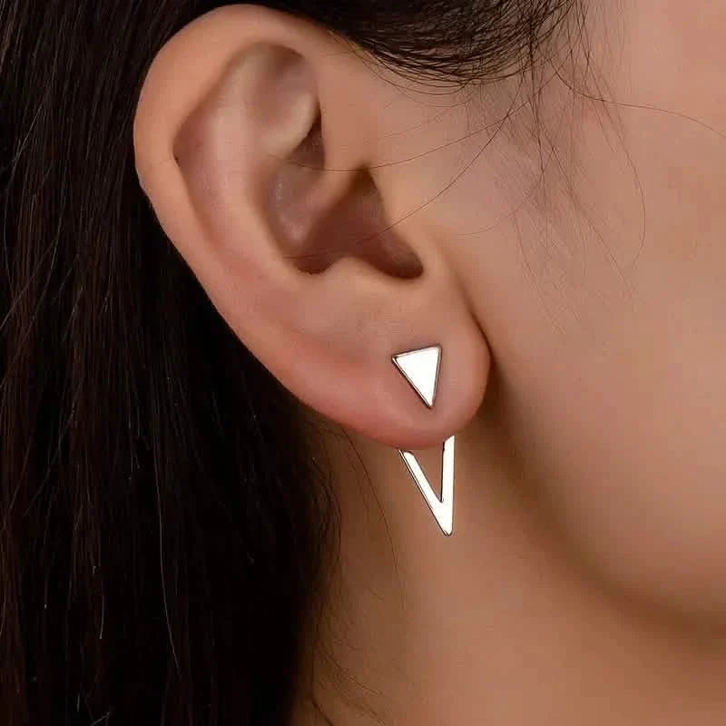 Chic Minimalist Triangle Design Earrings 1