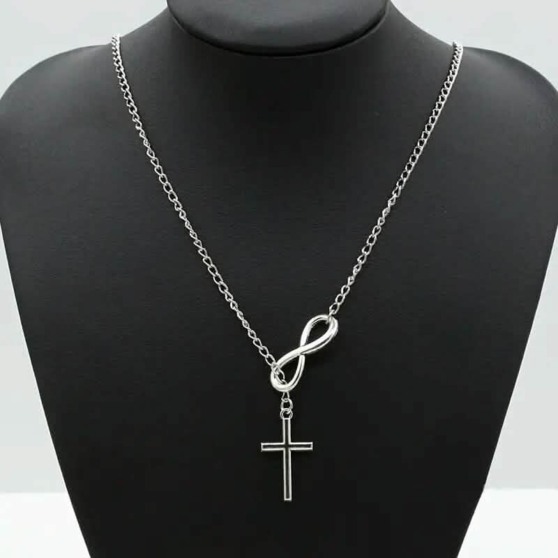 Chic Vintage-Inspired Infinity Cross Pendant Necklace 2