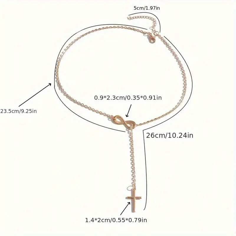 Chic Vintage-Inspired Infinity Cross Pendant Necklace 5