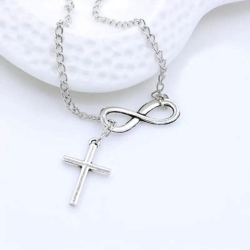 Chic Vintage-Inspired Infinity Cross Pendant Necklace 4