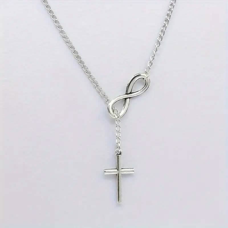 Chic Vintage-Inspired Infinity Cross Pendant Necklace 3