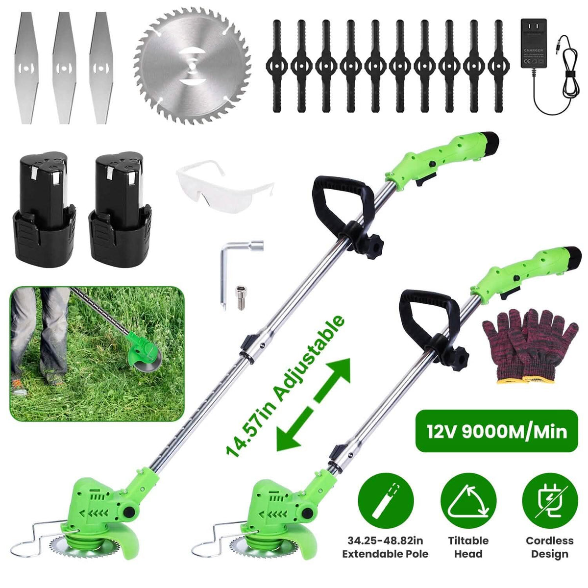 Cordless Rechargeable Grass Trimmer 5