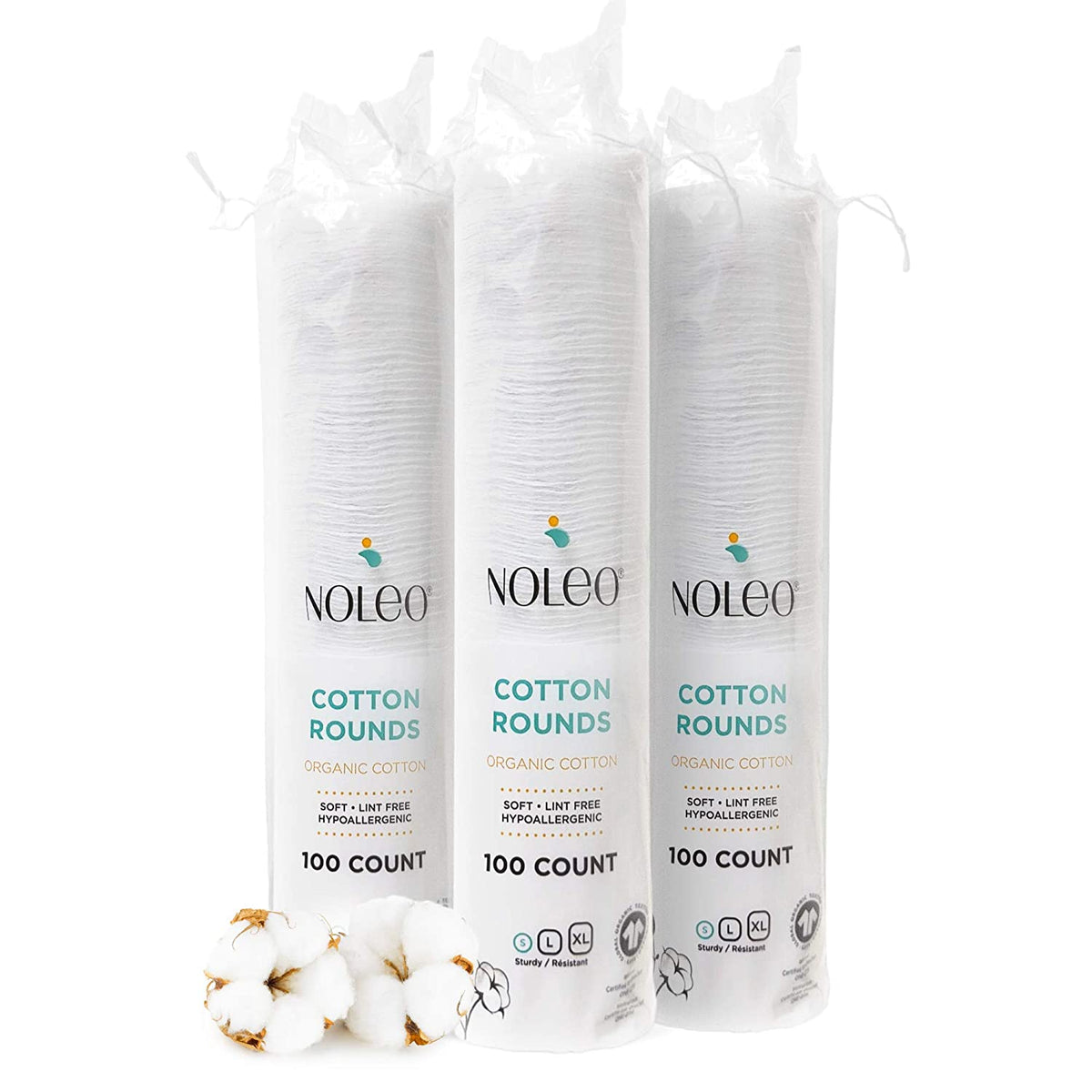 NOLEO Organic Cotton Rounds - Small 2" 1
