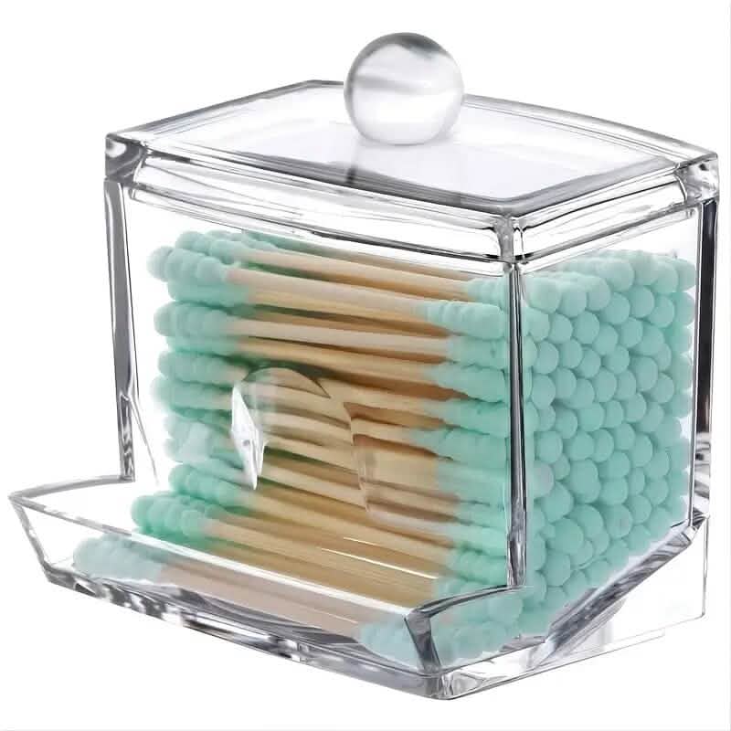 Cotton Swab Holder Cotton Ball Dispenser Organizer Clear  Storage Containers 1