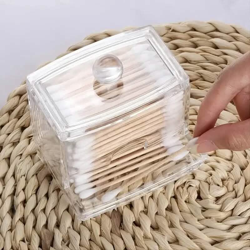 Cotton Swab Holder Cotton Ball Dispenser Organizer Clear  Storage Containers 6