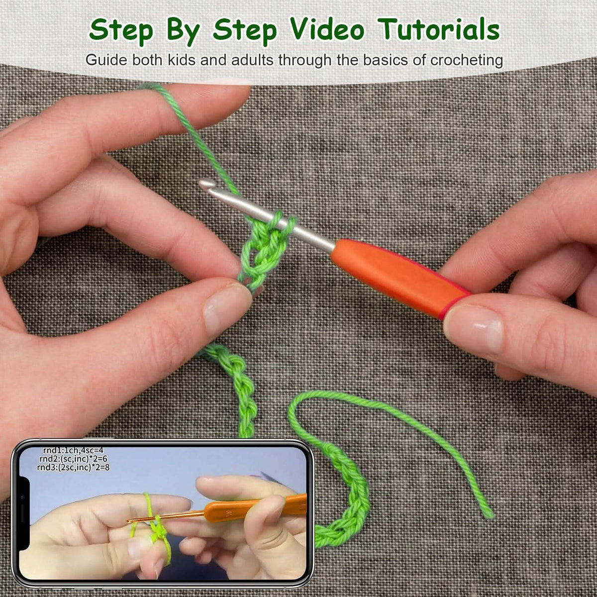 Crochet Kit for Beginners DIY Knitting Supplies 9