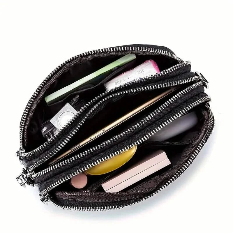 Crossbody Bags for Women Small Genuine Leather Shoulder Purse Cross Body Bag with Triple Top Zipper Adjustable Strap 3