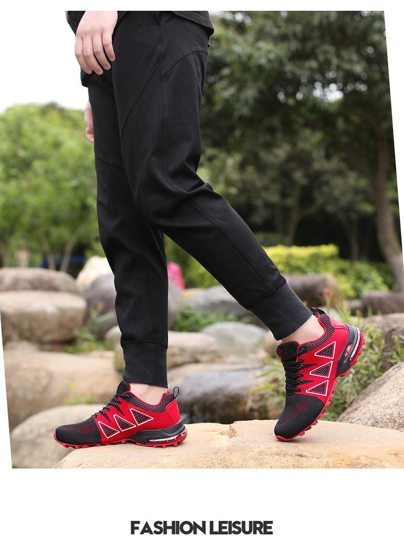 Cycling Mens Waterproof Outdoor Hiking Sneakers Men's Trail Running Shoes Fashion Hiking Sneakers For Men Tennis Cross Training Shoe Mens Casual Outdoor Walking Workout Footwear 14