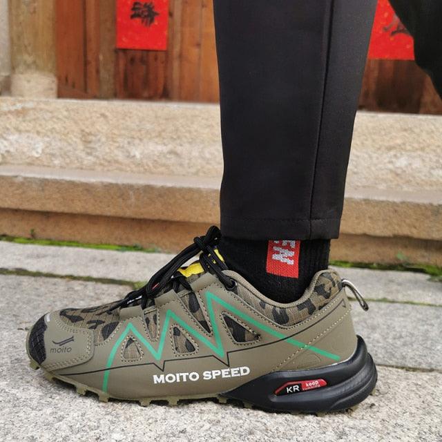 Cycling Mens Waterproof Outdoor Hiking Sneakers Men's Trail Running Shoes Fashion Hiking Sneakers For Men Tennis Cross Training Shoe Mens Casual Outdoor Walking Workout Footwear 7