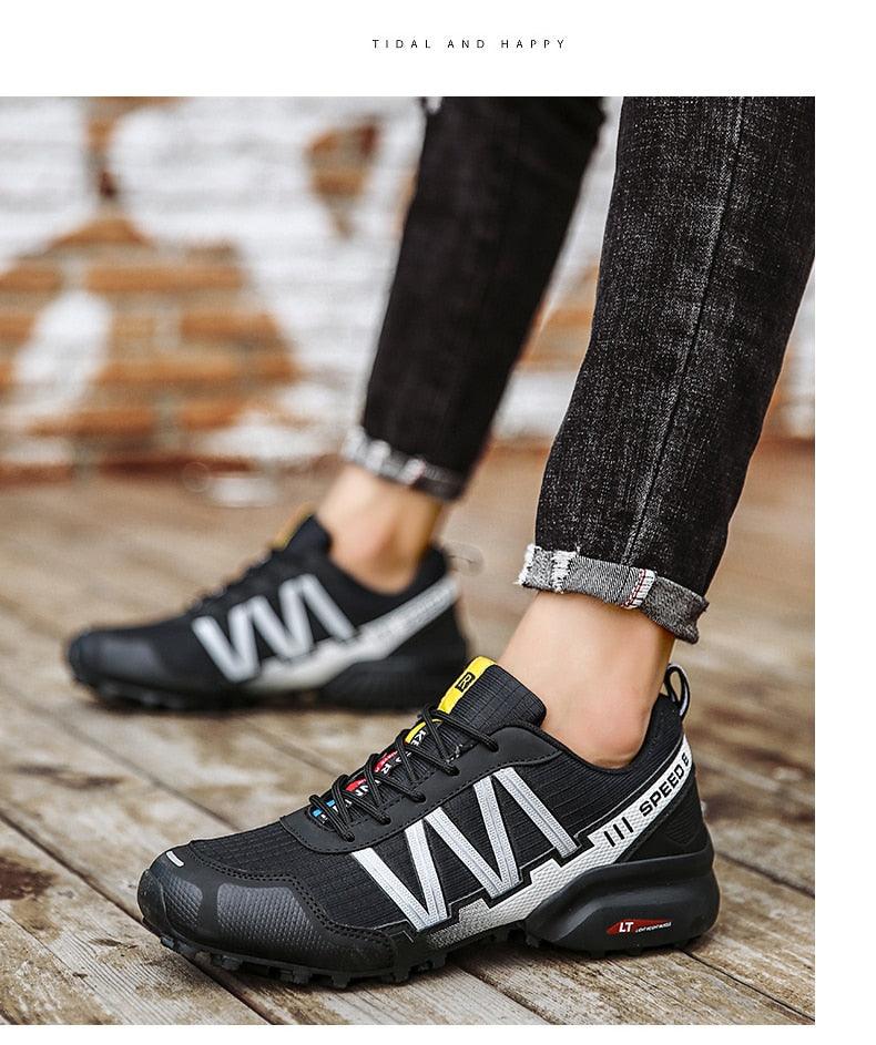 Cycling Mens Waterproof Outdoor Hiking Sneakers Men's Trail Running Shoes Fashion Hiking Sneakers For Men Tennis Cross Training Shoe Mens Casual Outdoor Walking Workout Footwear 22