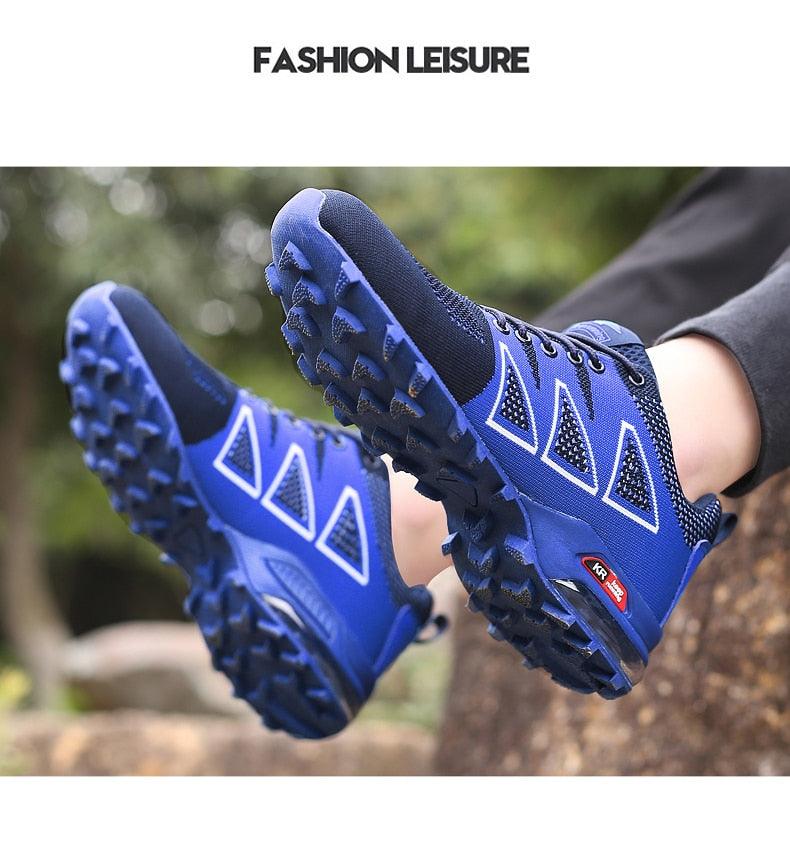 Cycling Mens Waterproof Outdoor Hiking Sneakers Men's Trail Running Shoes Fashion Hiking Sneakers For Men Tennis Cross Training Shoe Mens Casual Outdoor Walking Workout Footwear 9