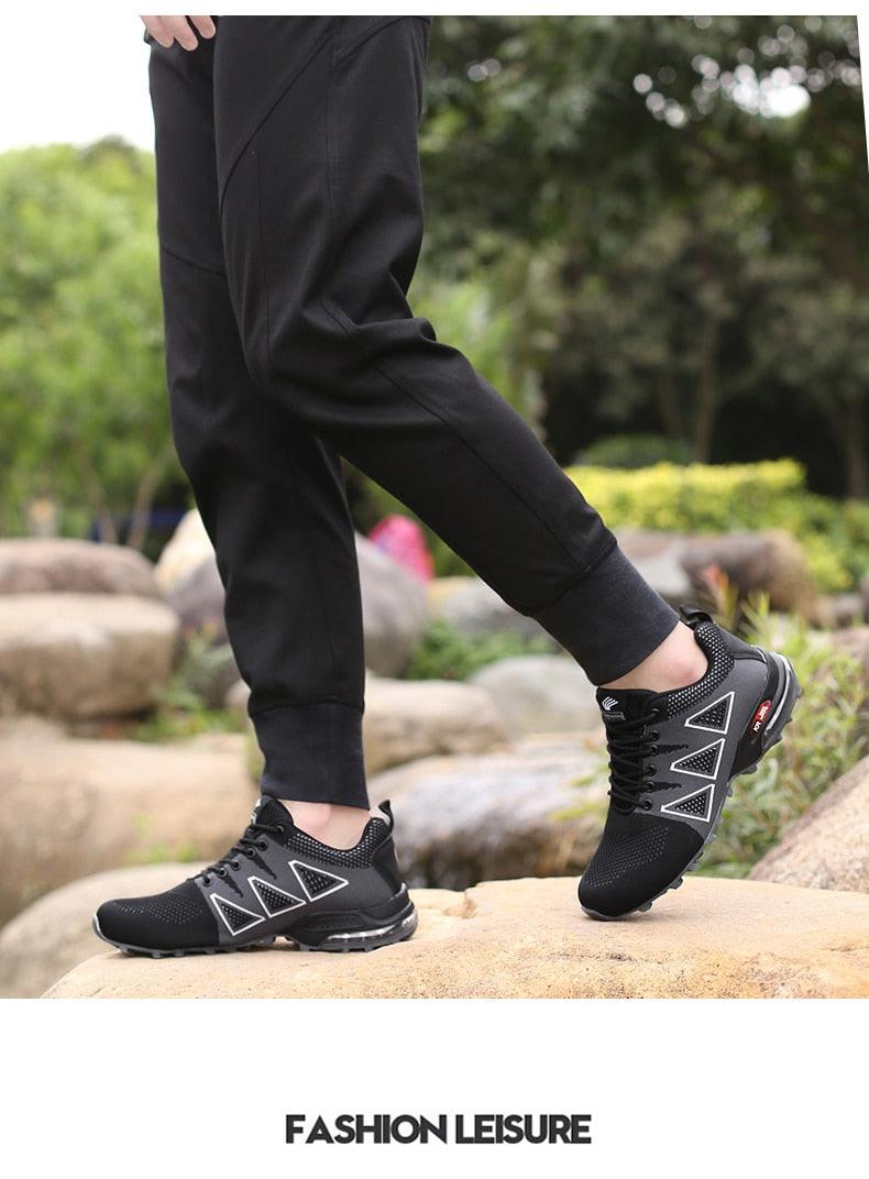 Cycling Mens Waterproof Outdoor Hiking Sneakers Men's Trail Running Shoes Fashion Hiking Sneakers For Men Tennis Cross Training Shoe Mens Casual Outdoor Walking Workout Footwear 23
