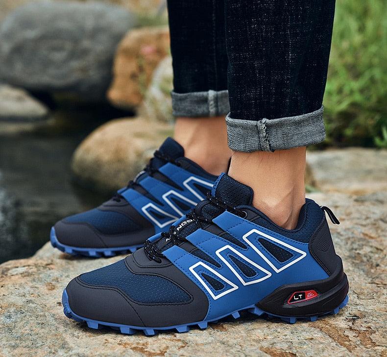 Cycling Mens Waterproof Outdoor Hiking Sneakers Men's Trail Running Shoes Fashion Hiking Sneakers For Men Tennis Cross Training Shoe Mens Casual Outdoor Walking Workout Footwear 40