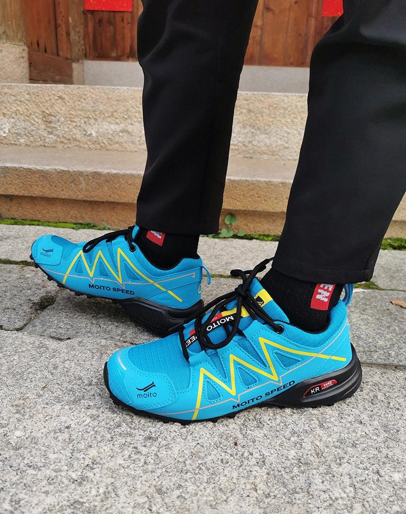 Cycling Mens Waterproof Outdoor Hiking Sneakers Men's Trail Running Shoes Fashion Hiking Sneakers For Men Tennis Cross Training Shoe Mens Casual Outdoor Walking Workout Footwear 33