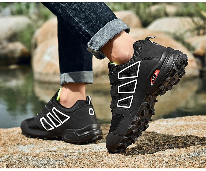 Cycling Mens Waterproof Outdoor Hiking Sneakers Men's Trail Running Shoes Fashion Hiking Sneakers For Men Tennis Cross Training Shoe Mens Casual Outdoor Walking Workout Footwear 19
