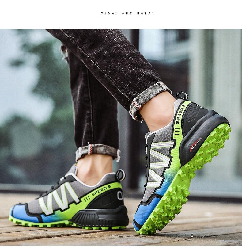 Cycling Mens Waterproof Outdoor Hiking Sneakers Men's Trail Running Shoes Fashion Hiking Sneakers For Men Tennis Cross Training Shoe Mens Casual Outdoor Walking Workout Footwear 29