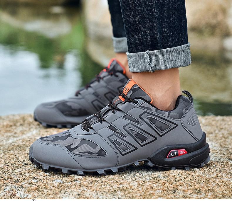 Cycling Mens Waterproof Outdoor Hiking Sneakers Men's Trail Running Shoes Fashion Hiking Sneakers For Men Tennis Cross Training Shoe Mens Casual Outdoor Walking Workout Footwear 26