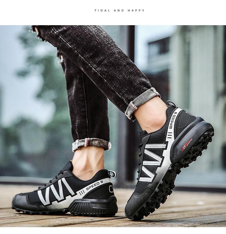 Cycling Mens Waterproof Outdoor Hiking Sneakers Men's Trail Running Shoes Fashion Hiking Sneakers For Men Tennis Cross Training Shoe Mens Casual Outdoor Walking Workout Footwear 4
