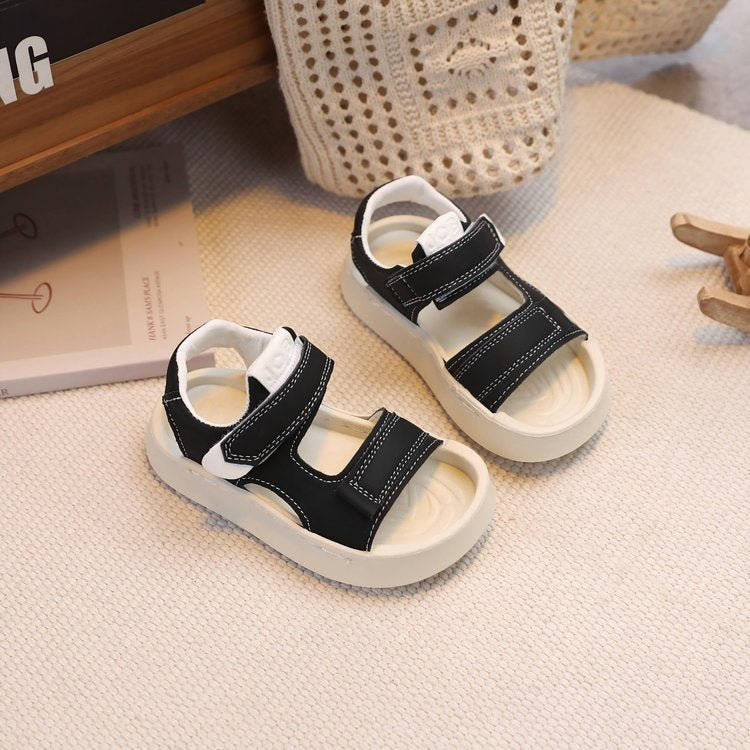 2026 Summer New Korean Style Kids Sandals, Boys Girls Casual Outdoor Sports Beach Sandals, Soft Sole Magic Tape Breathable Children Shoes Size 26-37 3