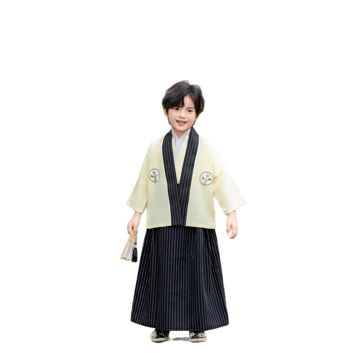 Childrens Yellow Japanese-style Kimono Set 5
