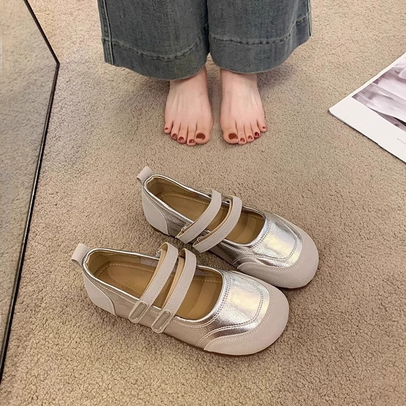 2026 New Princess Style Girls Leather Shoes, Soft Sole Flat Shoes For Spring Autumn, Silver Loafers Kids Dress Matching Shoes 4