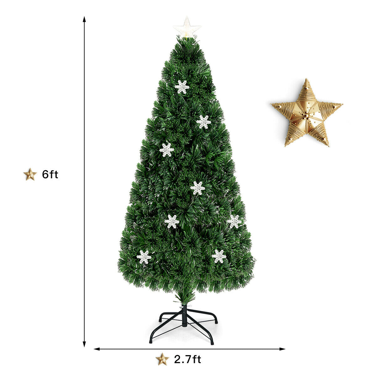 LED Optic Artificial Christmas Tree with Snowflakes 5