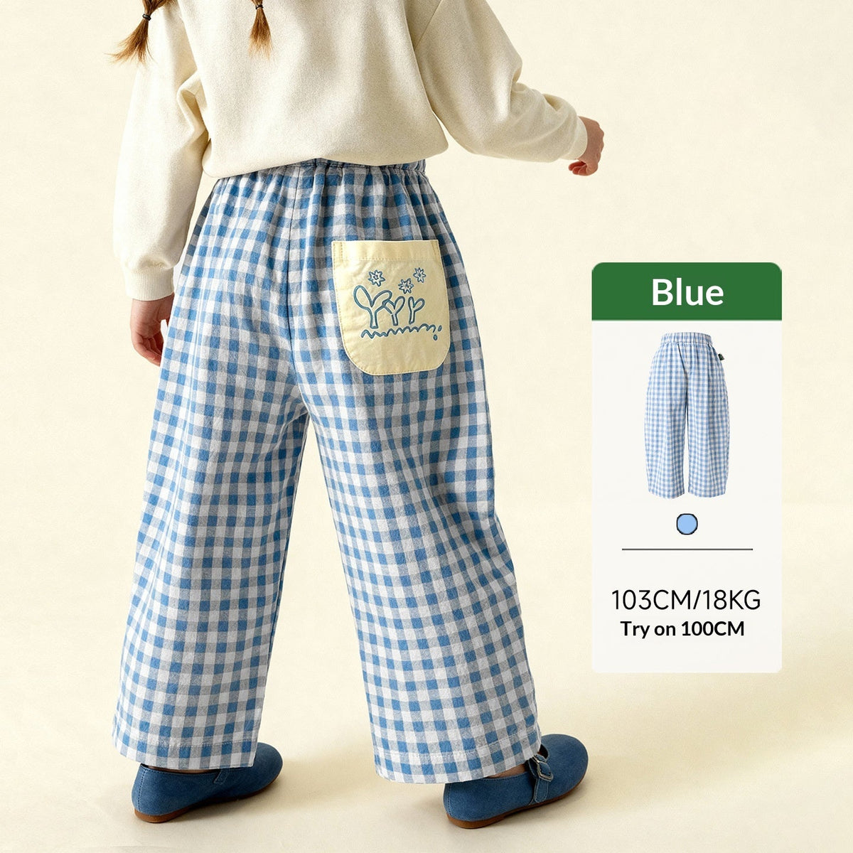 Spring New Arrival Childrens Casual Plaid Pants Fresh And Relaxed Style 8